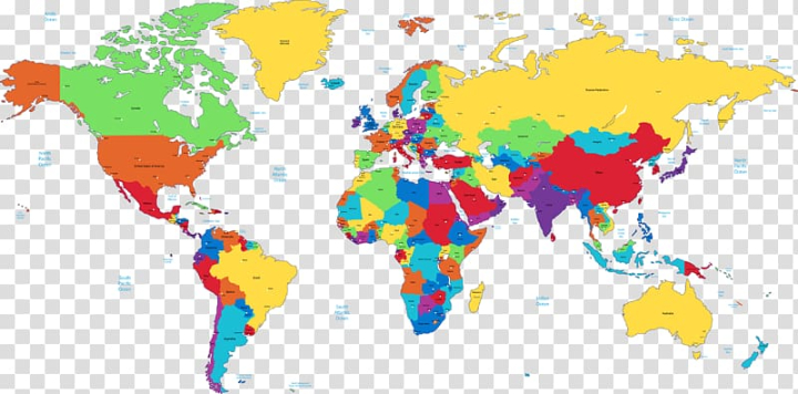 Free World Map Globe World Map Color Pattern Transparent Background