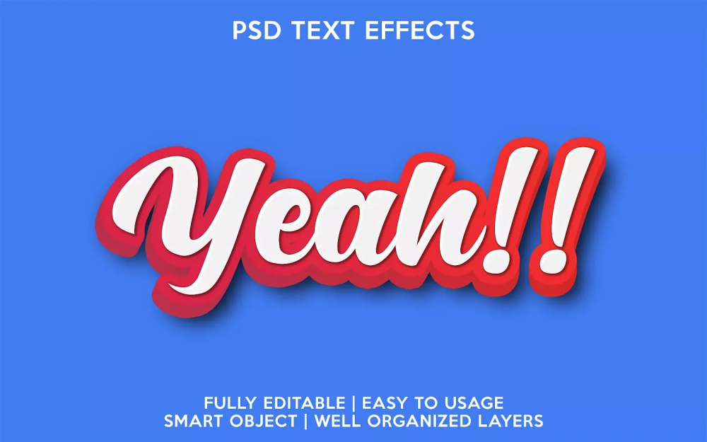 Yeah!! PSD Text Effect Free Download