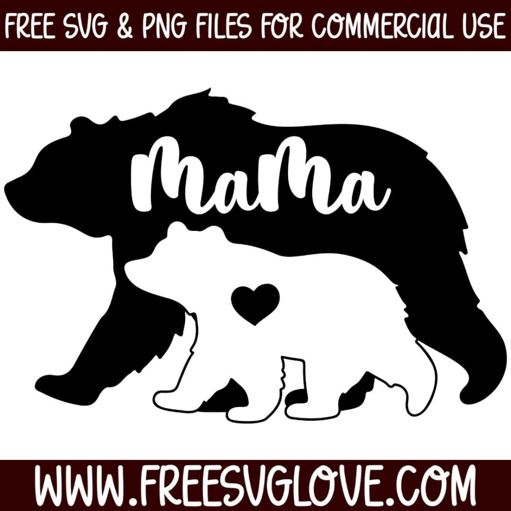 mama bear svg,free svg,free svg images,mama bear with cub