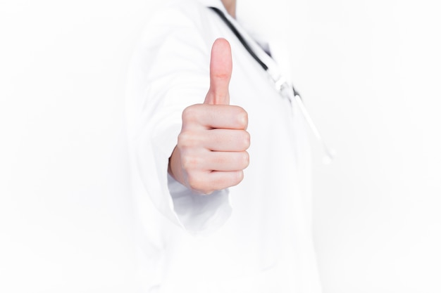 background,people,hand,doctor,work,white background,human,sign,person,like,backdrop,white,success,finger,development,thumbs up,care,ok,stethoscope,uniform