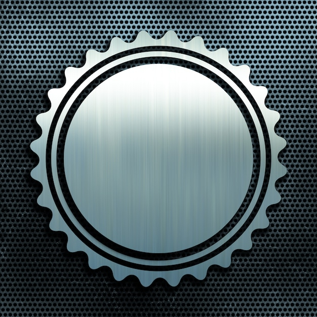 Free: Grunge perforated metal texture background with brushed aluminium
