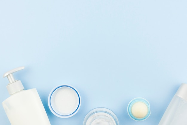background,blue,beauty,spa,face,space,art,bottle,flat,white,glass,creative,organic,cosmetics,natural,cosmetic,pastel,healthy,product,clean