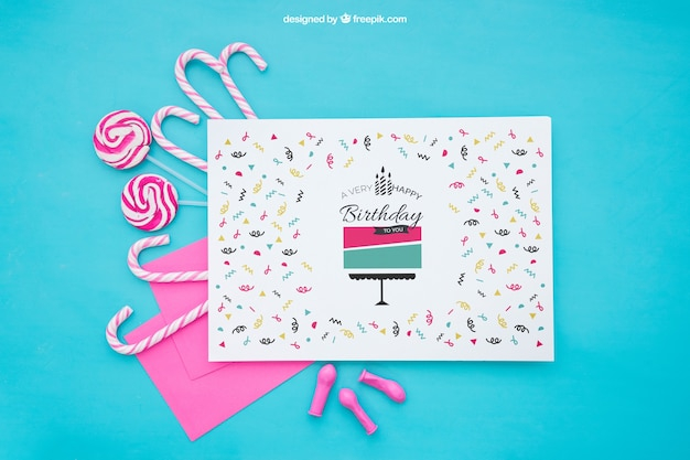 mockup,party,card,paper,celebration,happy,candy,balloon,decoration,mock up,fun,decorative,celebrate,greeting card,candy cane,happiness,festive,up,lollipop,greeting
