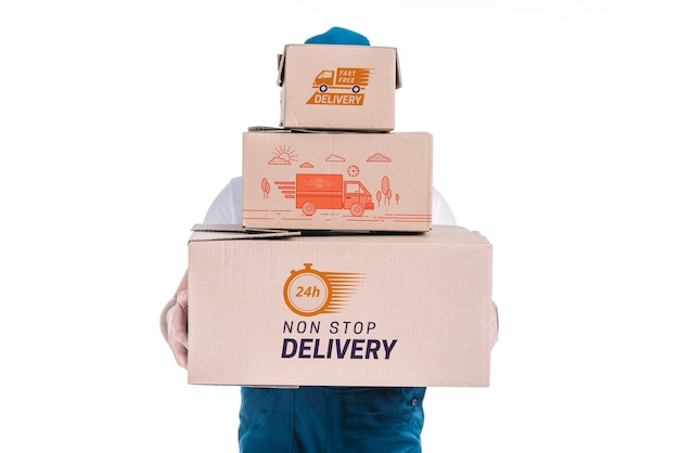 mockup,man,box,delivery,mock up,transport,service,logistics,shipping,boxes,up,cardboard,address,guy,send,holding,showcase,express,showroom,postman