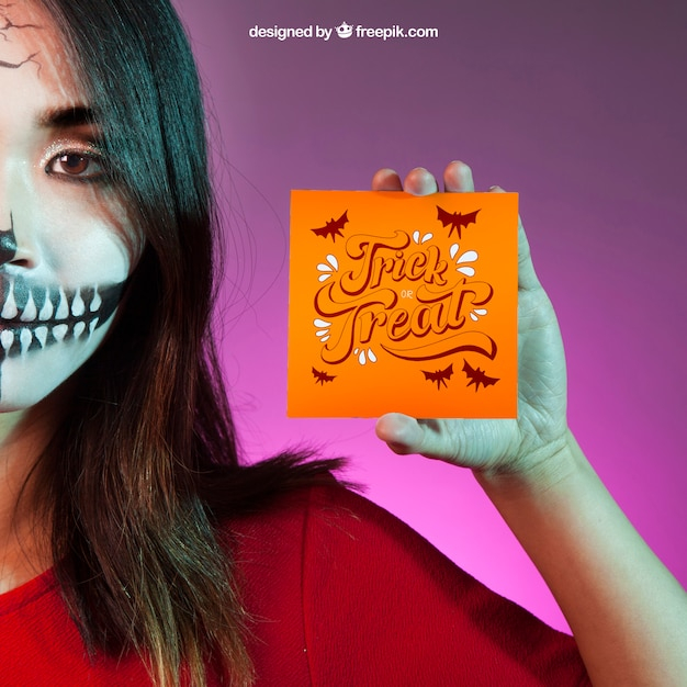 mockup,invitation,party,card,hand,halloween,template,hands,invitation card,celebration,presentation,holiday,mock up,make up,party invitation,walking,zombie,female,horror,holding hands