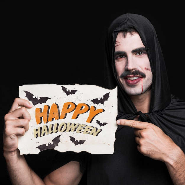 mockup,party,halloween,template,paper,man,character,typography,face,celebration,font,text,holiday,person,makeup,mock up,pumpkin,walking,lettering,horror