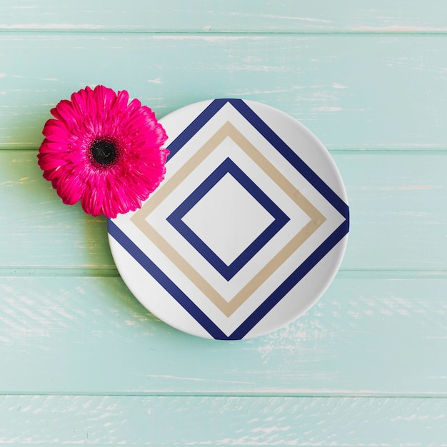 flower,mockup,food,geometric,pink,decoration,mock up,plate,decorative,eat,life,wooden,dish,view,up,top,top view,ceramic,empty,composition
