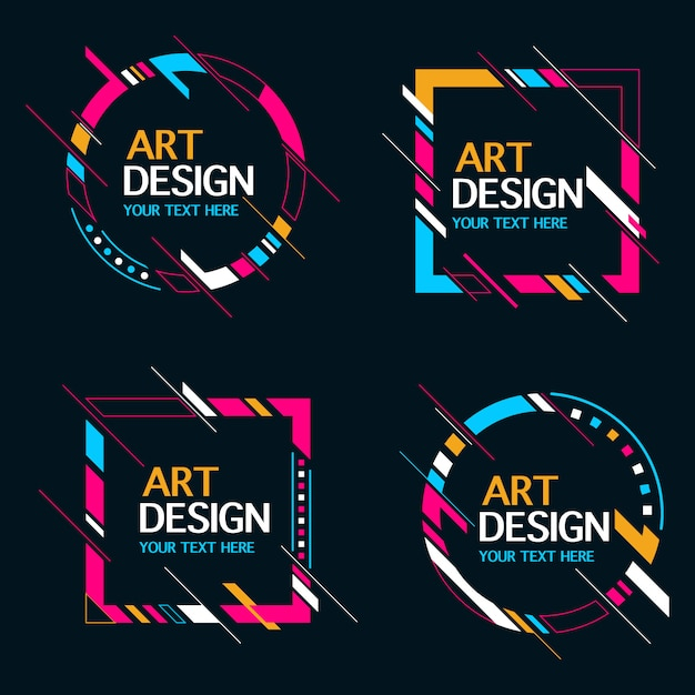  background, banner, frame, label, abstract, circle, template, line, badge, sticker, art, colorful, square, shape, logotype, decor, collection, set