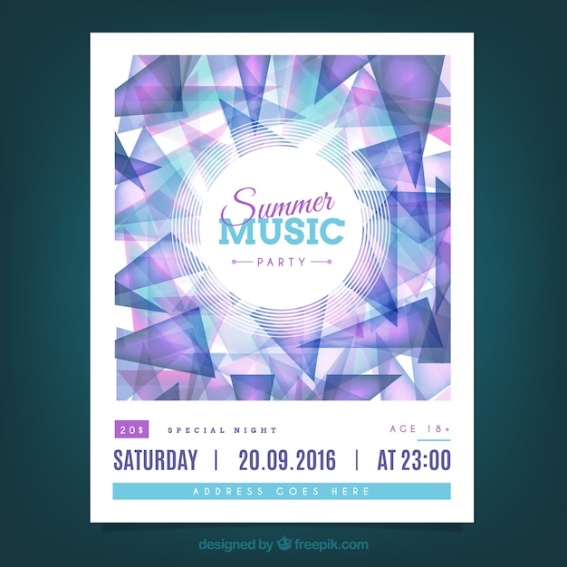 brochure,flyer,poster,business,music,abstract,party,summer,template,geometric,brochure template,party poster,leaflet,dance,celebration,festival,flyer template,stationery,party flyer,poster template