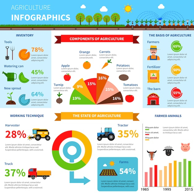 food,tree,water,nature,infographics,sun,farm,fruit,milk,garden,plant,wheat,agriculture,farmer,vegetable,growth,corn,field,warehouse,tractor