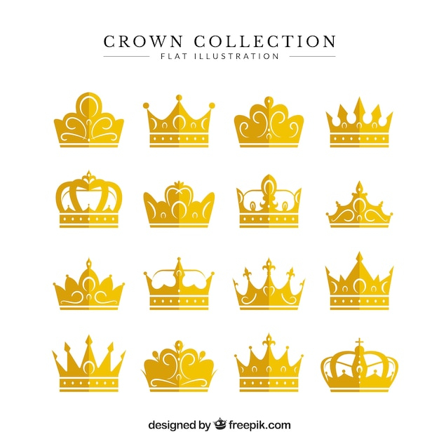  gold, design, crown, luxury, flat, king, jewelry, flat design, power, queen, king crown, government, collection, kingdom, wealth, awesome, throne, royalty, monarchy