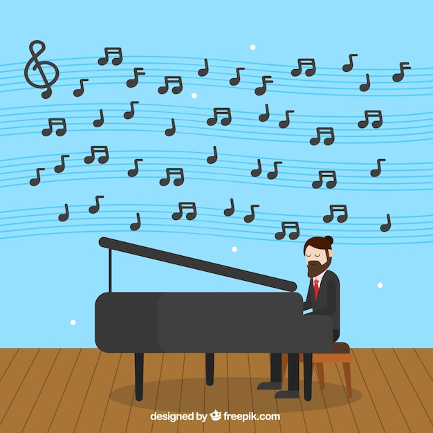 background,music,design,man,note,backdrop,flat,piano,flat design,music background,music notes,notes,artistic,musical notes,musical,clipart,playing,bass,melody,clef