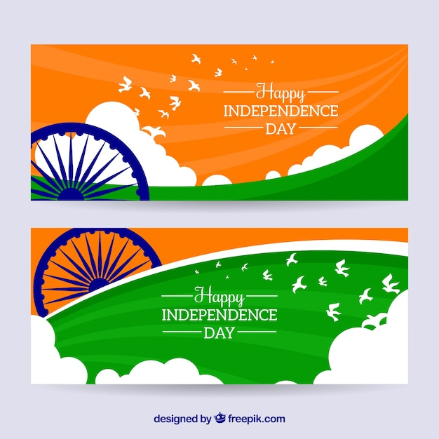 banner,design,independence day,sky,flag,banners,india,holiday,colorful,event,festival,clouds,flat,indian,birds,flat design,peace,fly,freedom,country