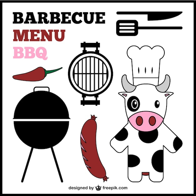food,vintage,menu,template,restaurant,cartoon,retro,cute,graphic,restaurant menu,cow,fast food,meat,elements,food menu,bbq,graphics,barbecue,grill