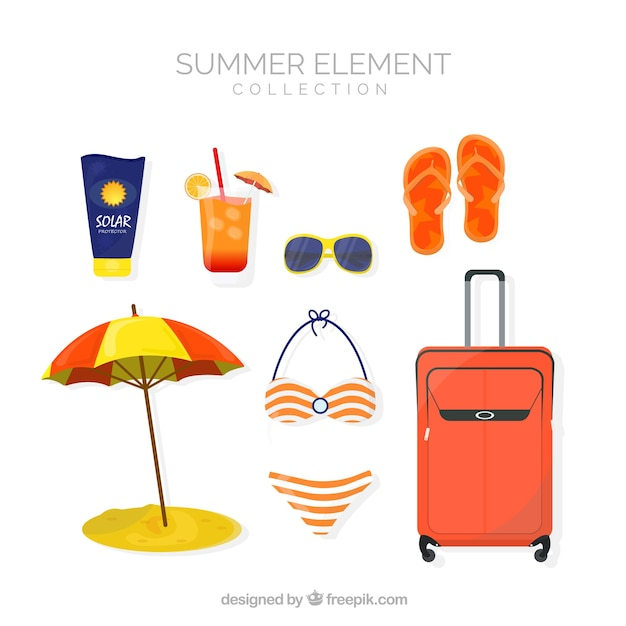 summer,beach,sea,sun,holiday,clothes,flat,umbrella,elements,sunglasses,vacation,sunshine,luggage,style,bikini,season,pack,collection,set,flip flops