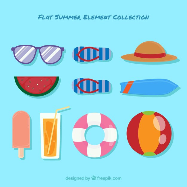 summer,beach,sea,sun,holiday,clothes,flat,drink,hat,elements,sunglasses,vacation,sunshine,style,season,pack,surfboard,collection,set,flip flops