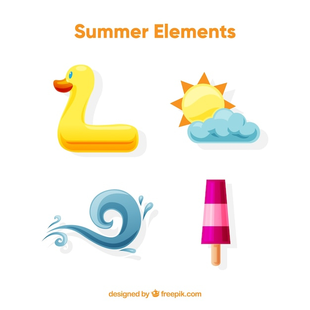 water,summer,beach,sea,sun,ice cream,holiday,clothes,flat,ice,elements,vacation,cream,sunshine,style,season,pack,collection,set,float