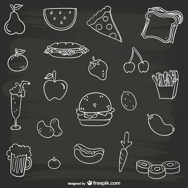 food,fruit,black,white,fast food,drinks,fast,foods,collection,food and drinks