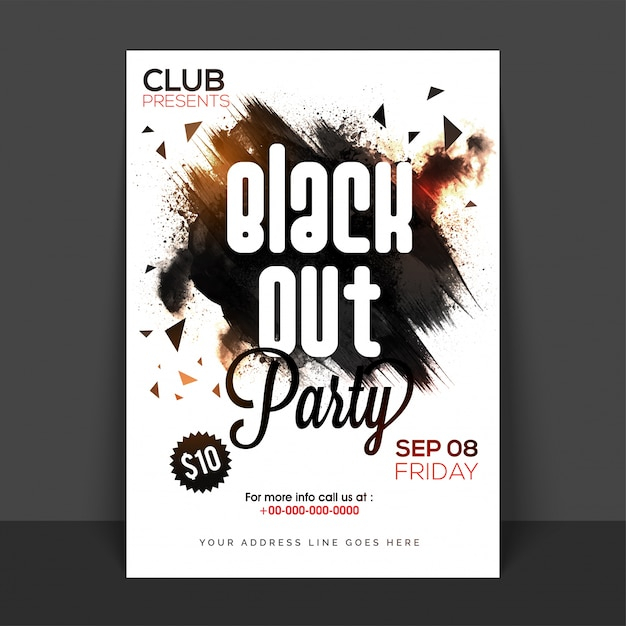  banner, flyer, poster, invitation, abstract, party, card, template, fashion, brush, invitation card, party poster, leaflet, celebration, black, flyer template, party flyer, creative, poster template, strokes