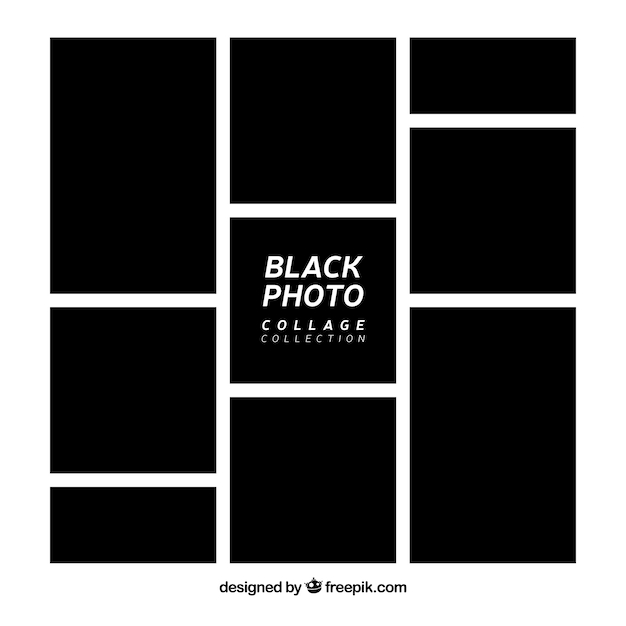 Free: Black photo frame collage collection - nohat.cc