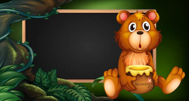 background,banner,frame,design,border,template,nature,character,animal,forest,banner background,graphic design,cute,art,graphic,bear,tropical,board,honey