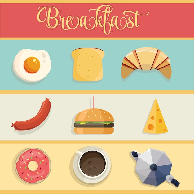 food,coffee,restaurant,cupcake,colorful background,fast food,breakfast,egg,cheese,eat,design elements,menu design,hamburger,donut,lunch,coffee shop,morning,eating,designs,toast