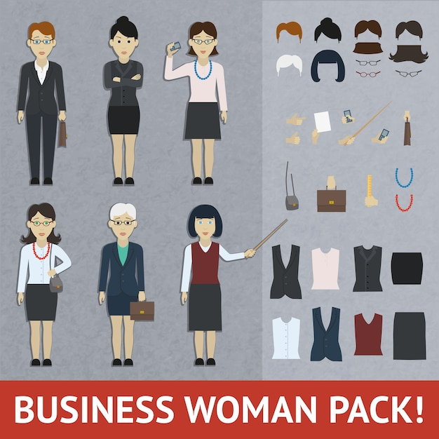 business,people,hair,clothes,elegant,business people,pack,businesswoman,set