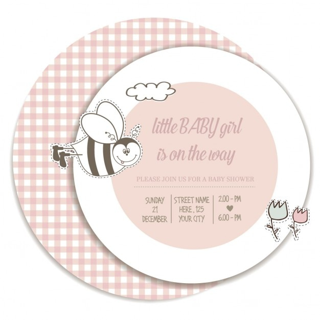invitation,baby,card,flowers,template,baby shower,celebration,child,bee,announcement,shower,birth,new born,born