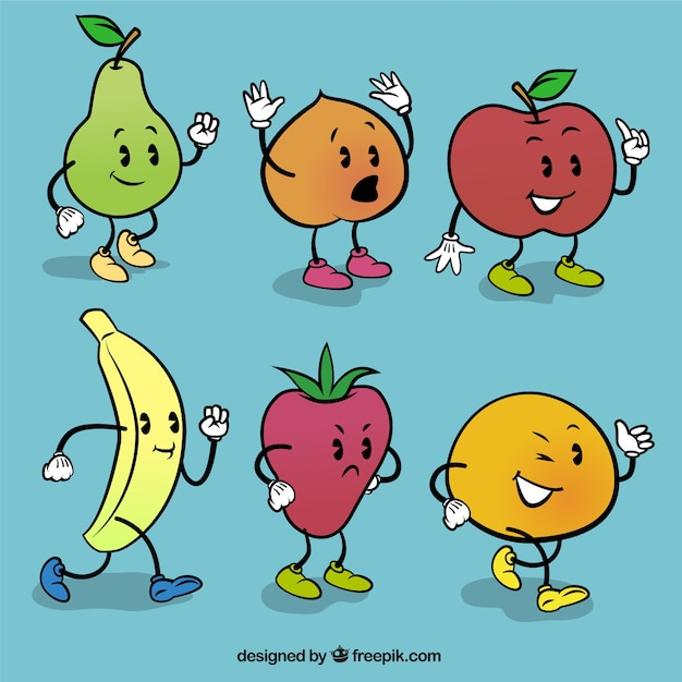 food,hand,character,cartoon,hand drawn,fruit,orange,fruits,apple,drawing,banana,strawberry,cartoon character,hand drawing,characters,cartoon characters,peach,drawn,pear,apple fruit
