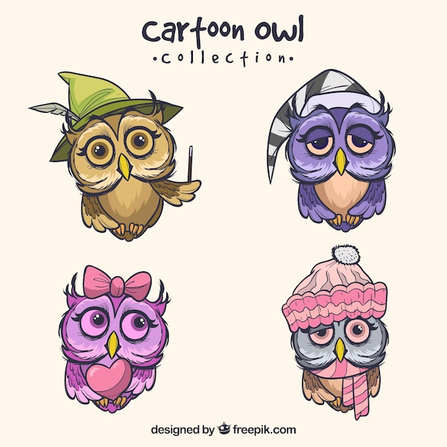 hand,nature,character,cartoon,bird,animal,hand drawn,animals,owl,feather,wings,drawing,cartoon character,hand drawing,drawn,cartoon animals,wild,collection,set,owls