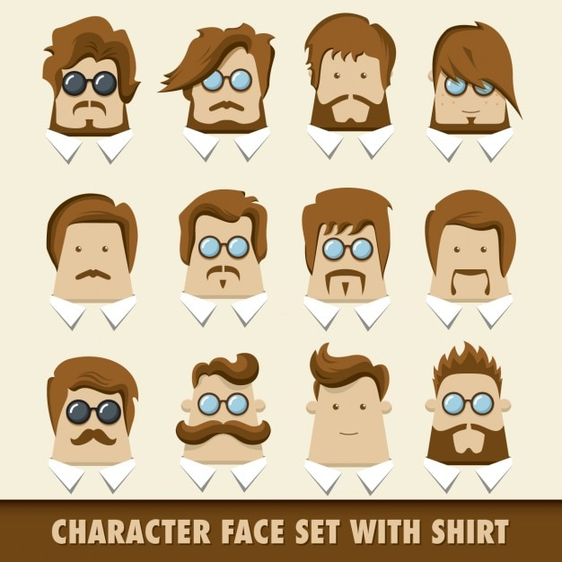 people,man,character,hair,face,color,avatar,human,glasses,men,head,colour,pack,collection,avatars,set,colored,coloured