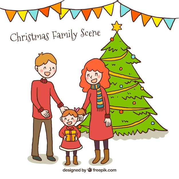 background,christmas tree,christmas,christmas card,tree,merry christmas,people,love,gift,hand,children,family,xmas,hand drawn,celebration,happy,kid,holiday,gift card,child