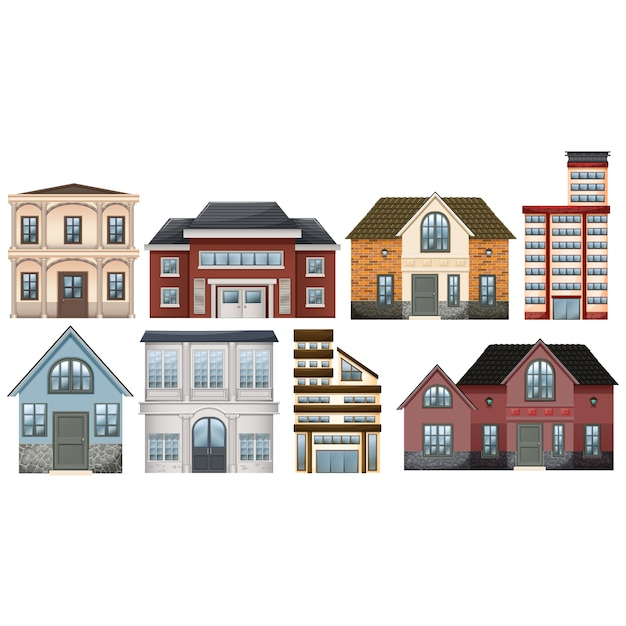 city,house,building,color,buildings,colour,houses,city buildings,collection,set,colored,coloured