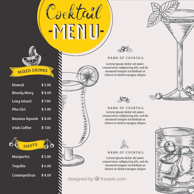  menu, hand, template, hand drawn, bar, drink, cocktail, drinks, print, style, drawn, cocktails, menu bar, menu template, ready, cocktail bar, ready to print, cocktail drink