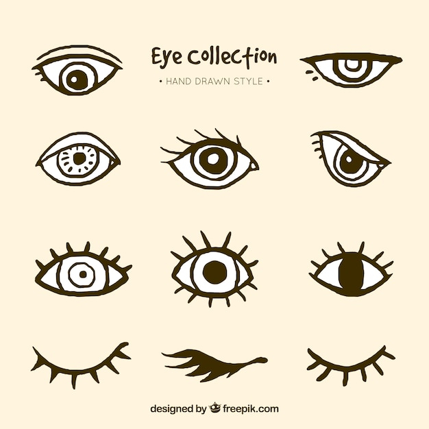 hand,cartoon,comic,hand drawn,eyes,drawing,elements,drawn,sketchy,sketches,collection,cartoon eyes,look,expressions,pupils
