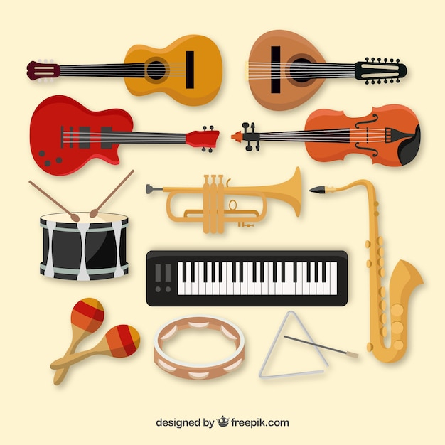 music,guitar,piano,keyboard,violin,musical instrument,saxophone,instruments,trumpet,musical,collection,instrument,tambourine
