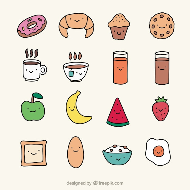 food,coffee,hand,summer,bakery,hand drawn,fruit,cute,fruits,cupcake,tropical,apple,drink,drawing,juice,breakfast,banana,egg,healthy,eat