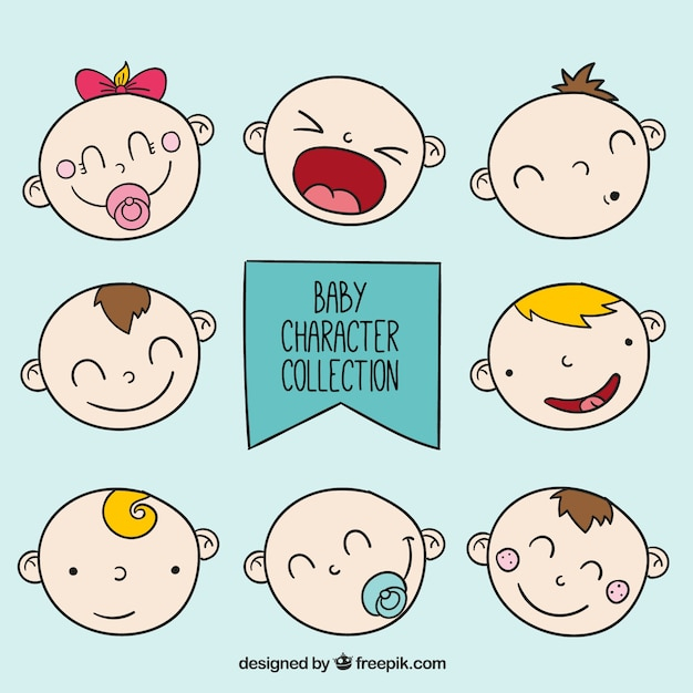 baby,kids,hand,children,character,baby shower,hand drawn,cute,kid,avatar,child,human,round,shower,happiness,faces,drawn,happy face,collection,babies