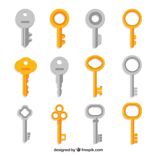  design, metal, silver, yellow, golden, security, door, flat, key, safety, flat design, lock, keys, safe, protection, pack, protect, collection, secure, set