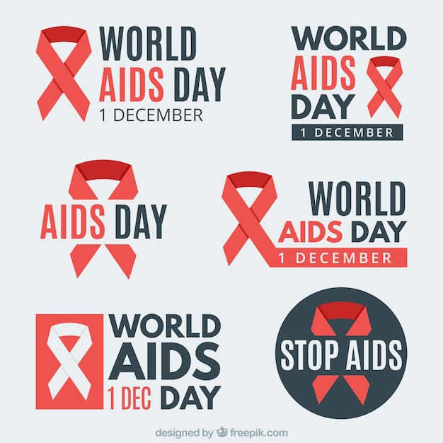 design,medical,world,labels,human,flat,charity,aids,stickers,flat design,december,support,symbol,life,care,fight,organization,hope,day,collection