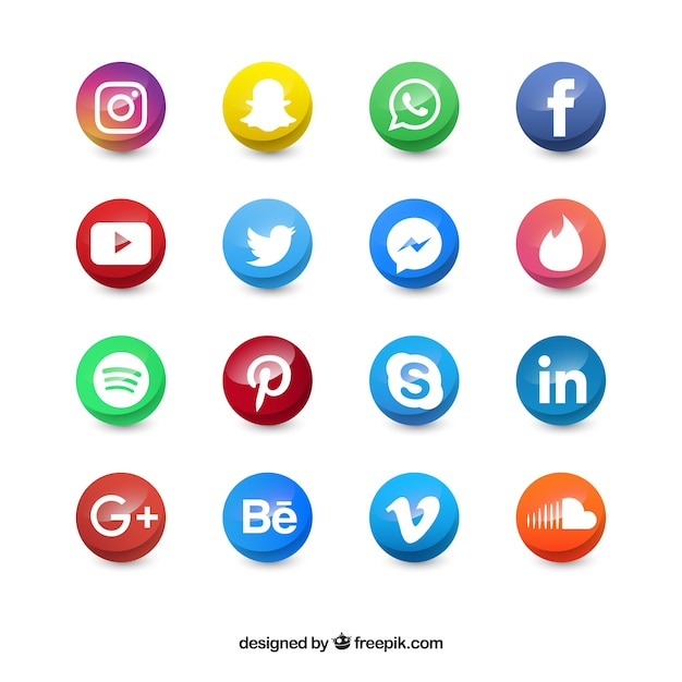  circle, social media, icons, web, social media icons, website, social, round, media, buttons, social icons, web icons, web button, icon set, pack, set, icon pack, horizontal, media icons, colored