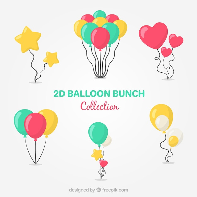  birthday, heart, party, star, celebration, balloon, colorful, shape, flat, balloons, colors, celebrate, heart shape, style, pack, collection, set, star shape, bunch, flat style