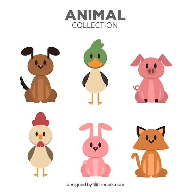 design,dog,nature,animal,cat,cute,smile,happy,animals,colorful,flat,rabbit,pig,smiley,rooster,flat design,fun,duck,bunny,cute animals
