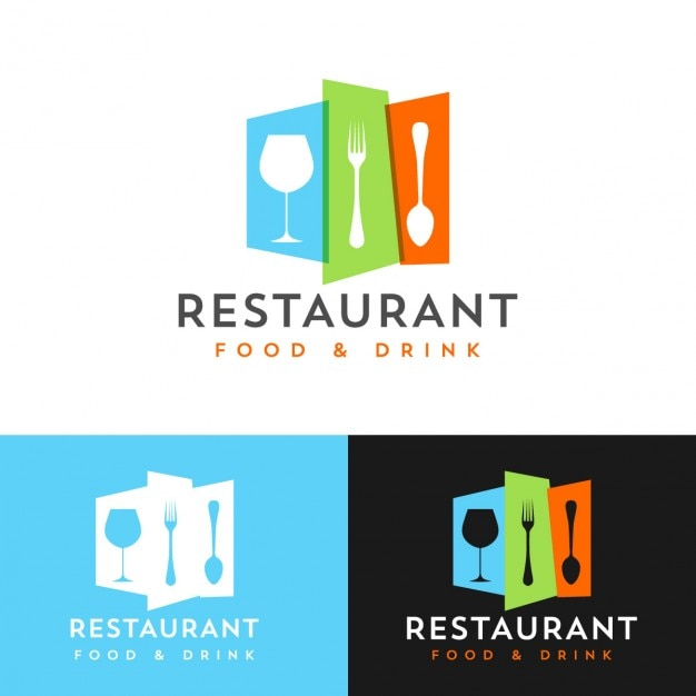  logo, food, vintage, business, design, template, restaurant, retro, color, logos, graphic, sign, drink, illustration, spoon, fork, symbol, knife, colour