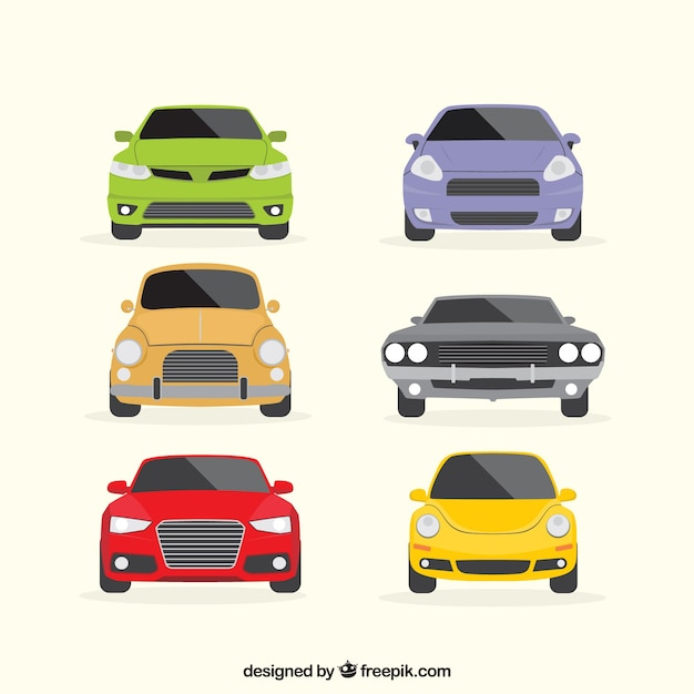  car, design, color, colorful, flat, cars, transport, flat design, vehicle, view, automobile, collection, set, vehicles, colored, front, front view