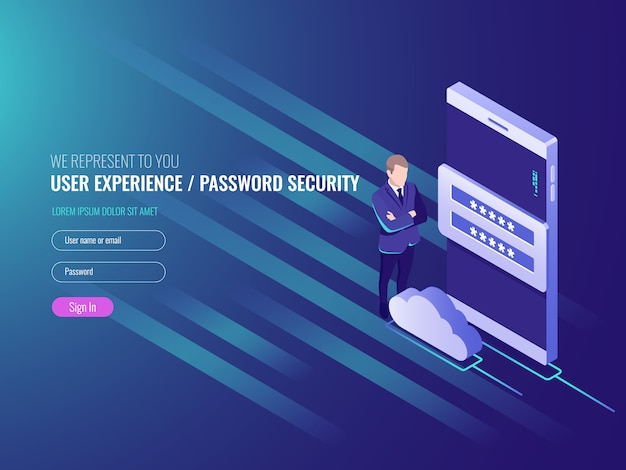 background,business,technology,icon,computer,cloud,internet,technology background,businessman,isometric,key,data,watch,safety,user,lock,open,form,server