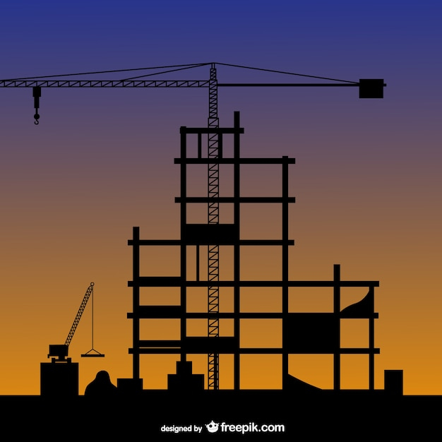 building,construction,work,silhouette,buildings,working,place,builder,machinery,constructions,working place