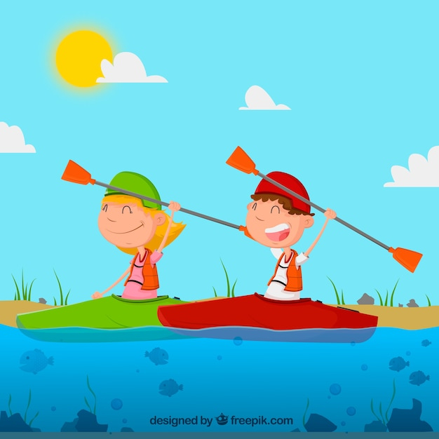 sport,sea,happy,sports,couple,boat,boy,river,outdoor,lake,activity,canoe,paddle,outside,canoeing