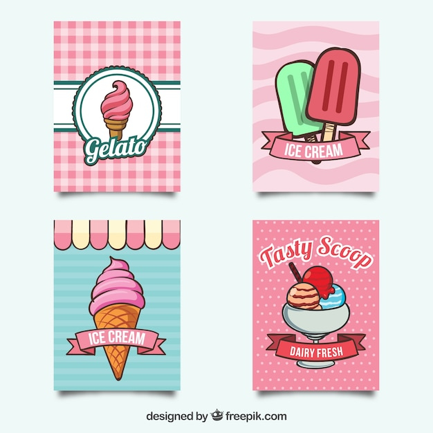 food,card,design,summer,template,ice cream,cute,color,flat,ice,sweet,flat design,cards,decorative,dessert,cream,eating,season,pack,checkered