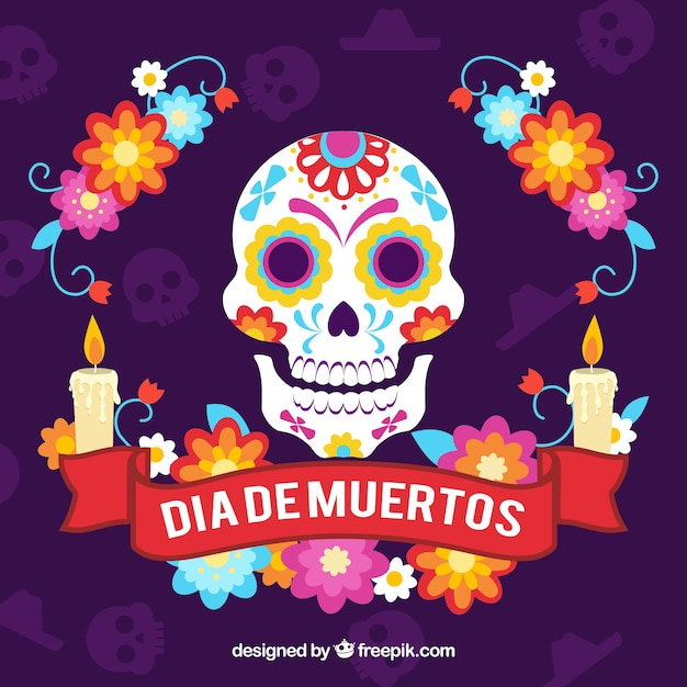  background, flower, floral, flowers, floral background, skull, celebration, holiday, flower background, floral ornaments, mexico, mexican, decorative, ornamental, celebrate, culture, traditional, skeleton, candles, death